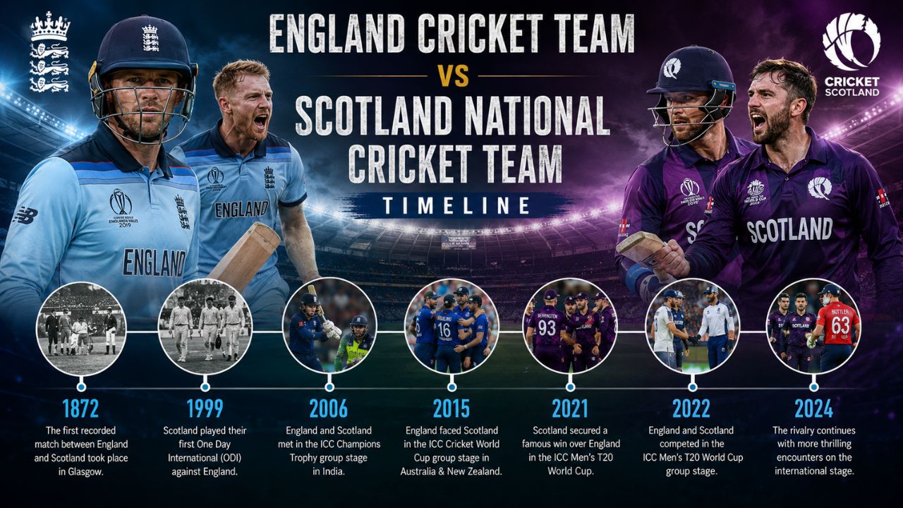 England Cricket Team vs Scotland National Cricket Team Timeline