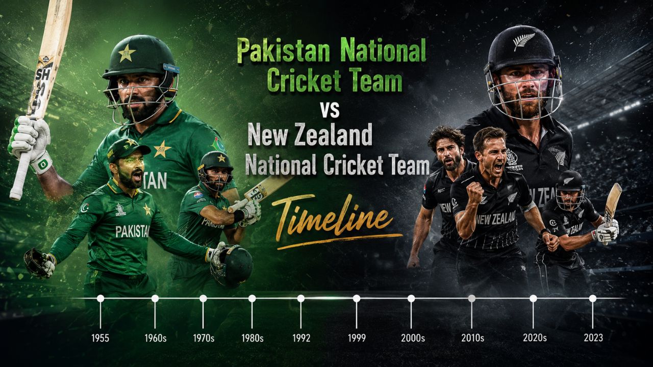 Pakistan National Cricket Team vs New Zealand National Cricket Team Timeline