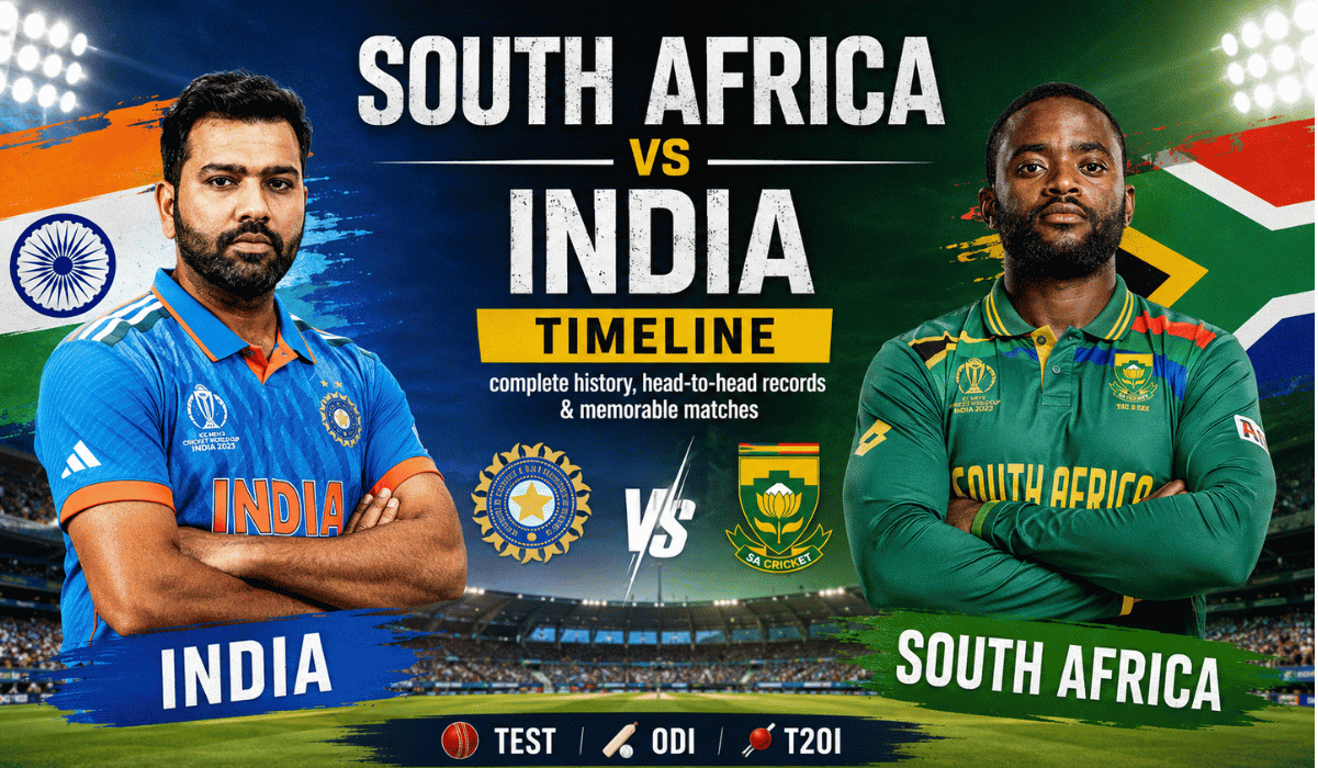 South Africa National Cricket Team vs India National Cricket Team Timeline